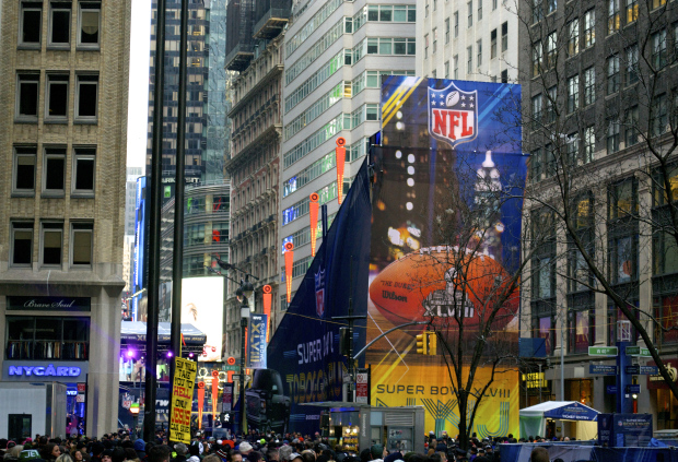 The Toboggan Run on Super Bowl Blvd. in NYC