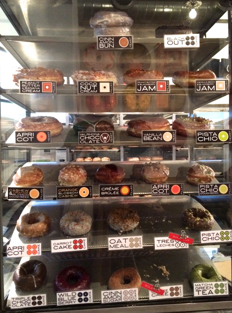 Flavors available on this day at Doughnut Plant's Chelsea, New York City location.