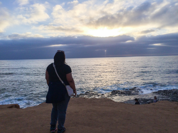 Kelci Reedy at Sunset Cliffs Natural Park in San Diego, California