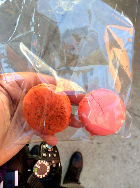 Passionfruit and Rose macarons from Mille-Feuille Bakery in New York City
