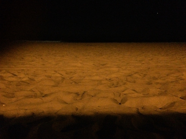 Mission Beach at night