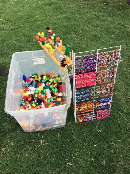 Handmade bracelets and toys at Festival Peruano de Arlington