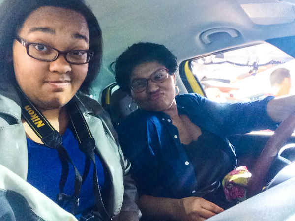 Two sisters taking a selfie