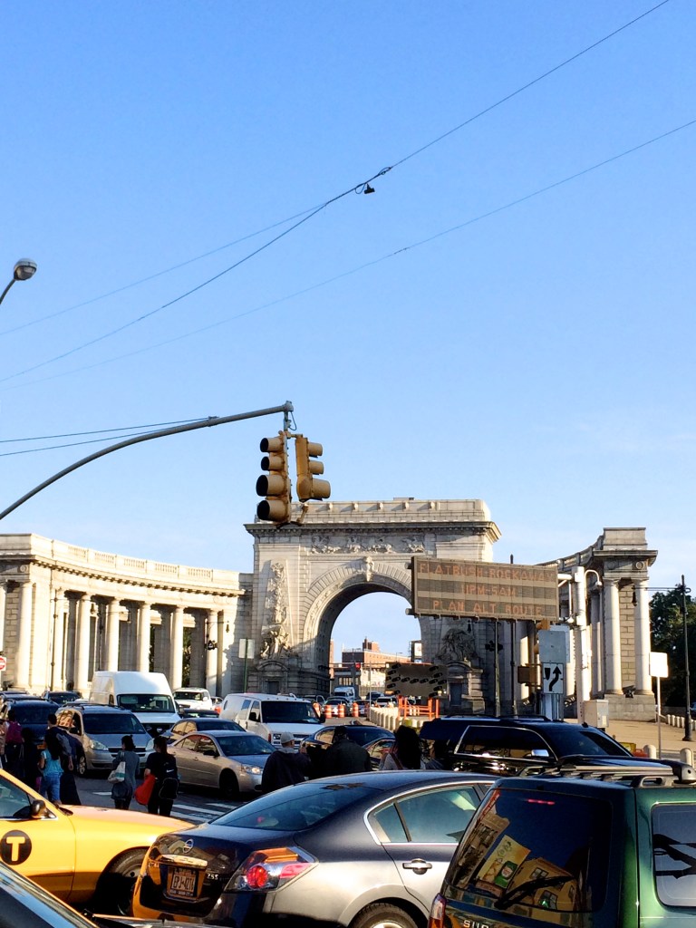 A bridge entrance in New York City