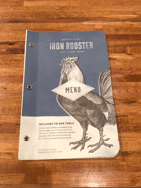 Iron Rooster's menu