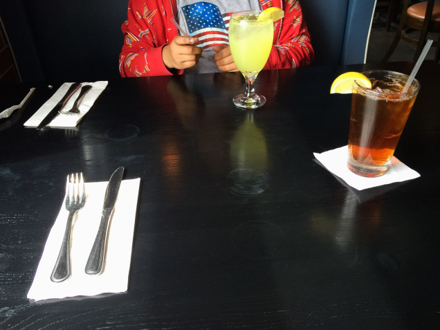 Table at Thai at Waugh Chapel with drinks and silverware