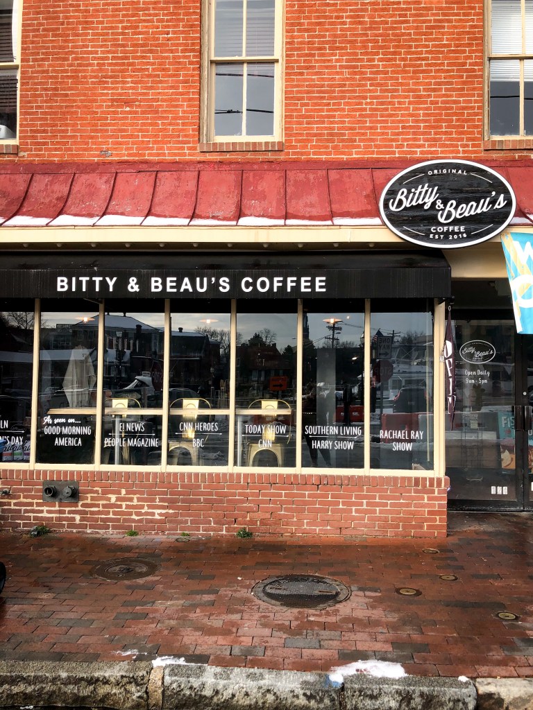 Bitty & Beau’s Coffee’s storefront in Annapolis, Maryland