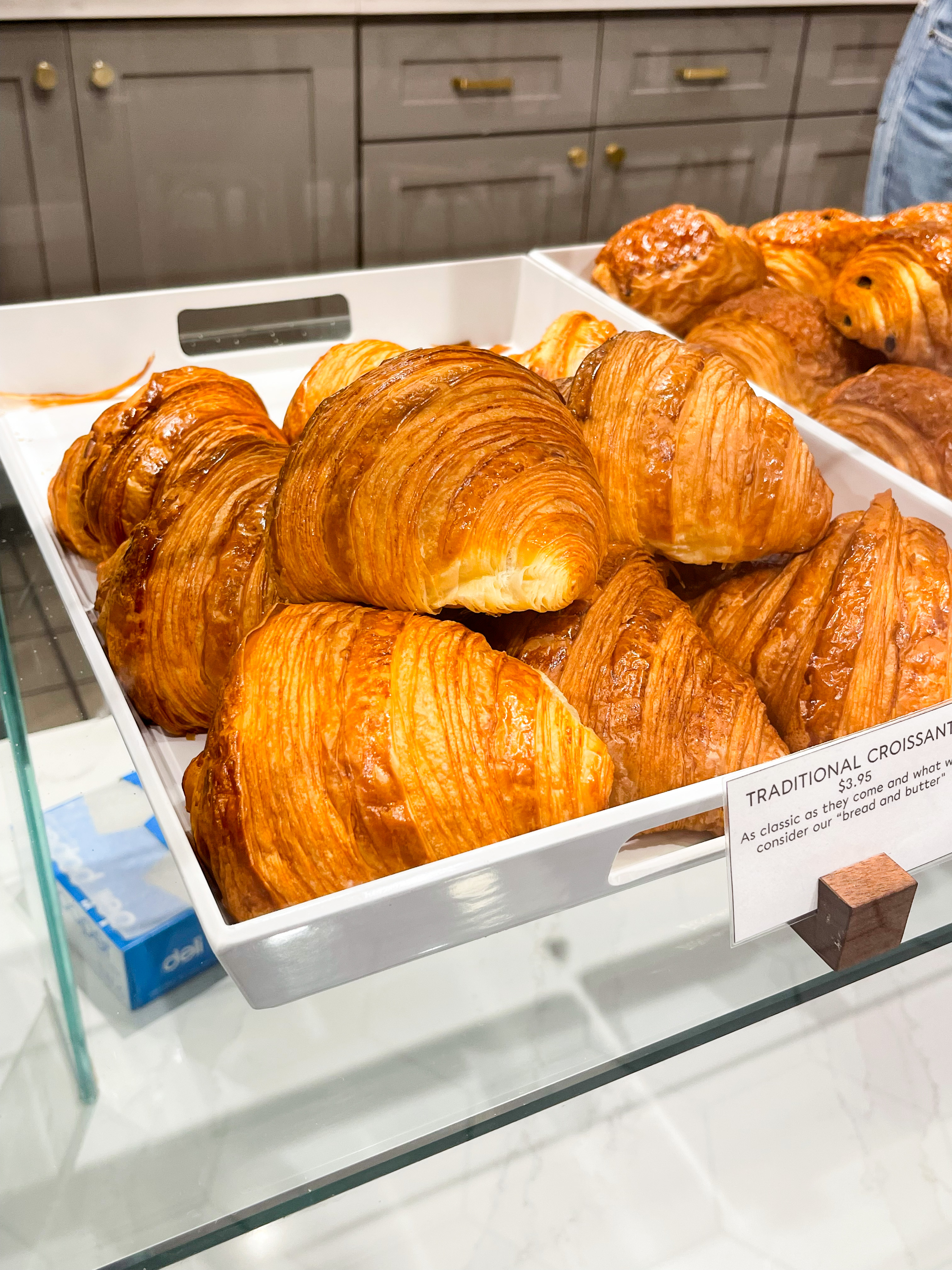 A bunch of croissants on a tray at Sunday Morning Bakehouse in Bethesda, Maryland
