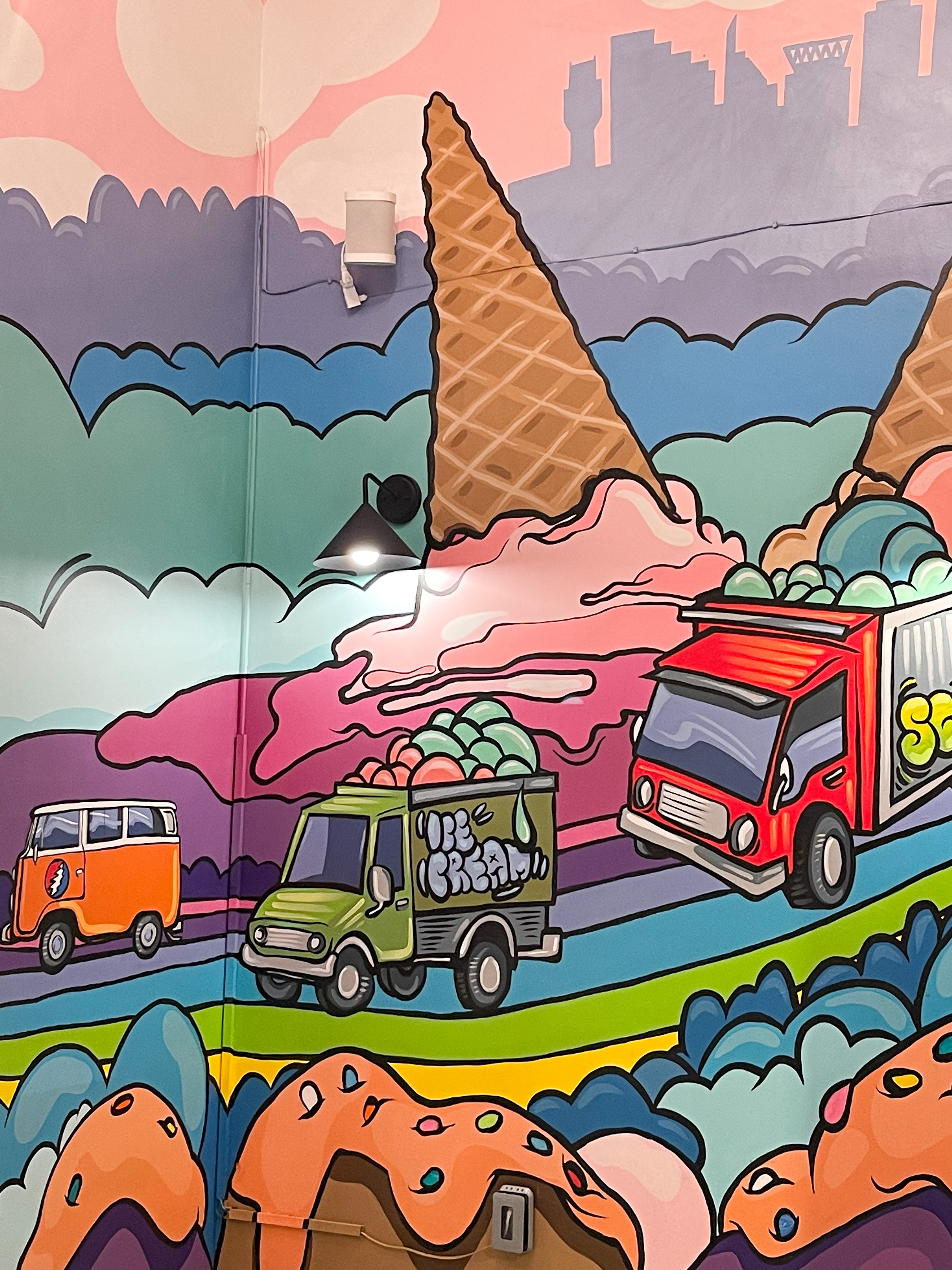 The mural outside of the Charmery's Columbia, Maryland location.