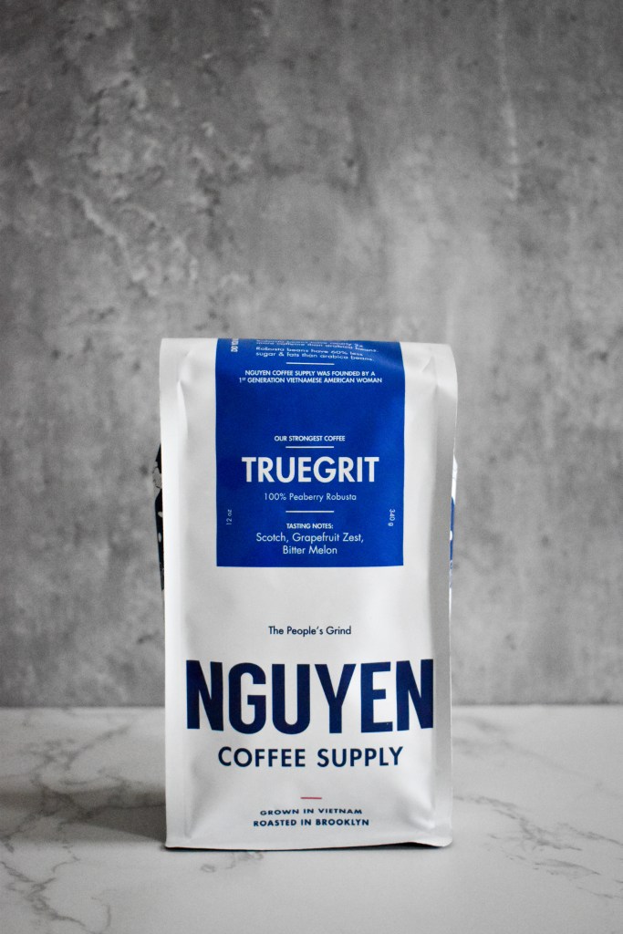 A bag of coffee beans from Nguyen Coffee Supply