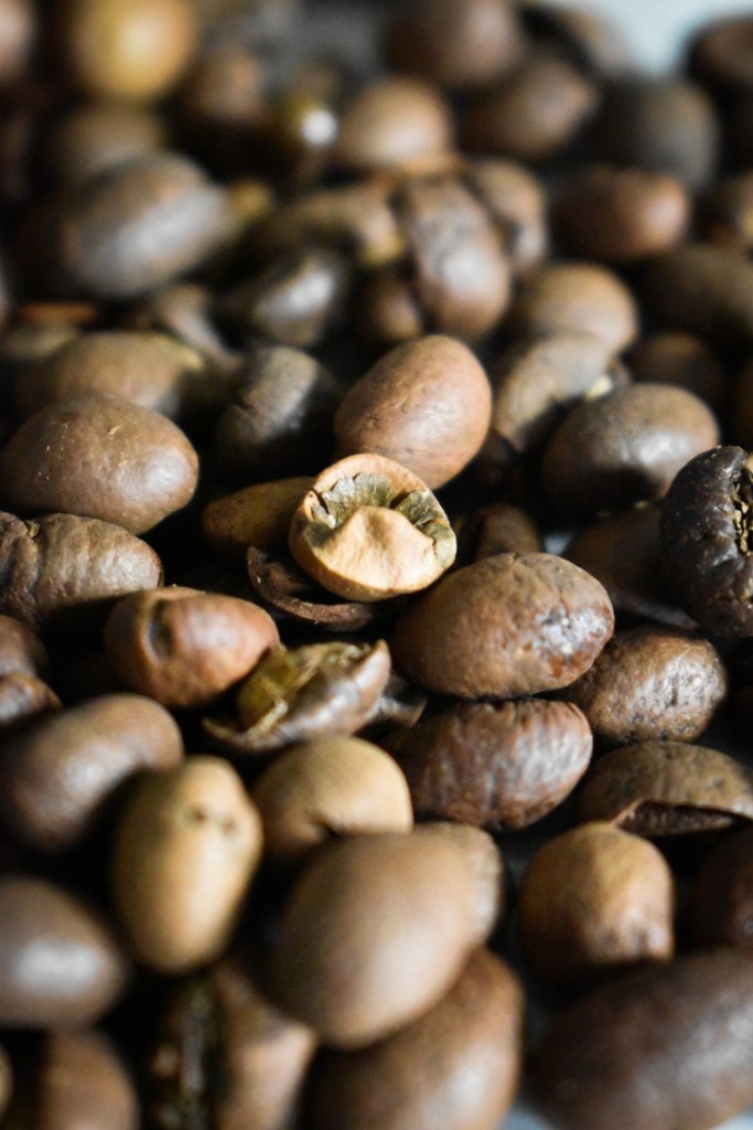 A pile of coffee beans from Nguyen Coffee Supply