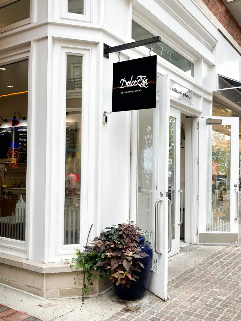 Dolcezza's storefront in Bethesda, Maryland